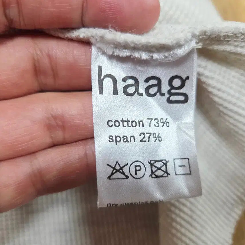 [BUNJANG] Haag Gray Waffle T-Shirt / 헤이그(haag) 그레이 와플티셔츠 55-66 새상품