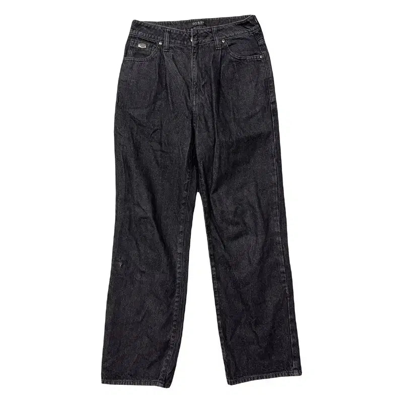 [BUNJANG] Guess Logo Jeans Black Cotton 100% Size 28 / 게스 로고 청바지 70(28)