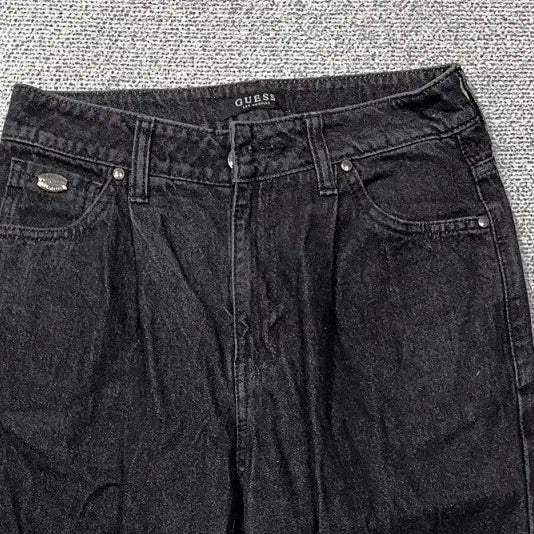[BUNJANG] Guess Logo Jeans Black Cotton 100% Size 28 / 게스 로고 청바지 70(28)