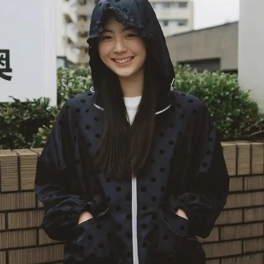 [BUNJANG] Oheisyo Frill Windbreaker (Navy) / 오헤시오 프릴 바람막이 (네이비)