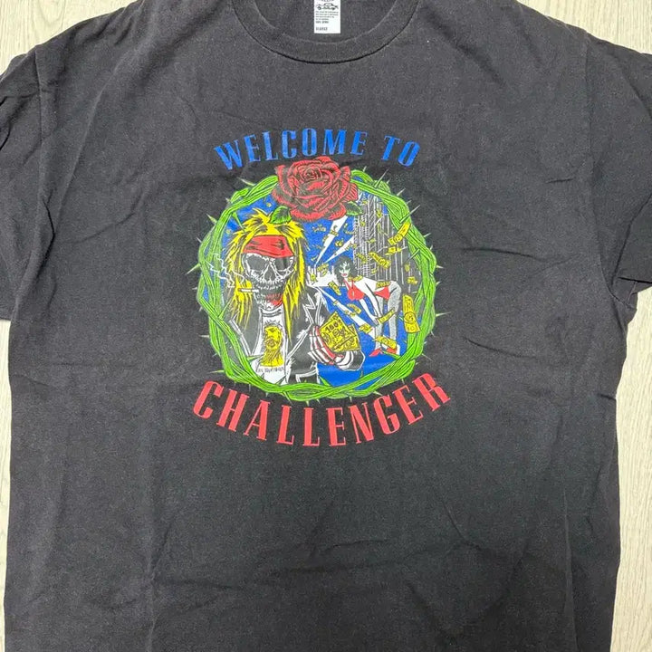 [BUNJANG] Challenger Skull Rose T-shirt / 챌린저 티셔츠 블랙 xl