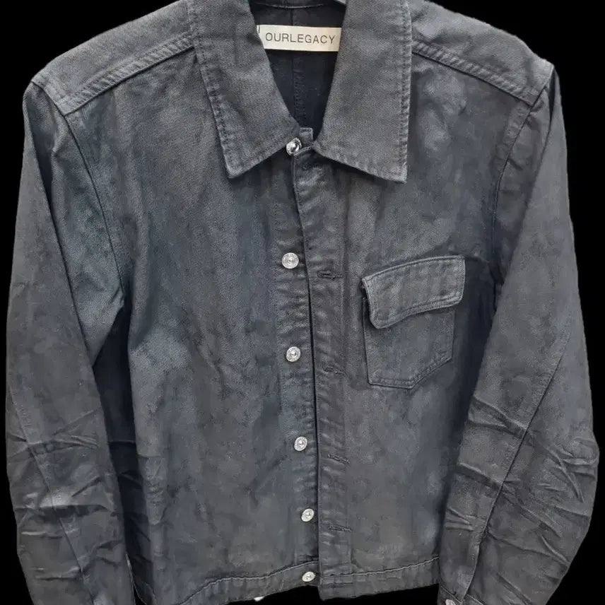 [BUNJANG] Our Legacy Black Washed Denim Shirt Jacket Size 48 / 아워레가시 블랙 워싱 데님 셔츠 자켓 48