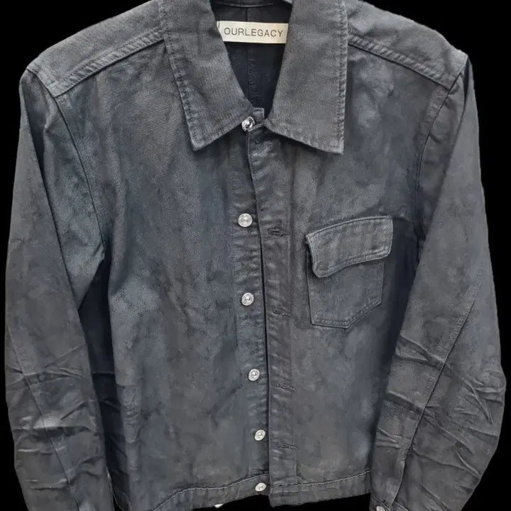 [BUNJANG] Our Legacy Black Washed Denim Shirt Jacket Size 48 / 아워레가시 블랙 워싱 데님 셔츠 자켓 48