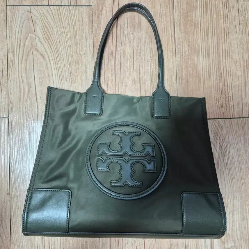 [BUNJANG] Tory Burch Ella Tote Bag / 토리버치 로고 토트백 카키색