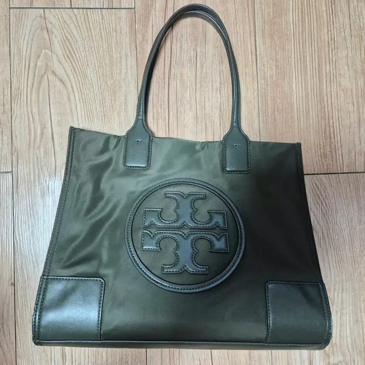 [BUNJANG] Tory Burch Ella Tote Bag / 토리버치 로고 토트백 카키색
