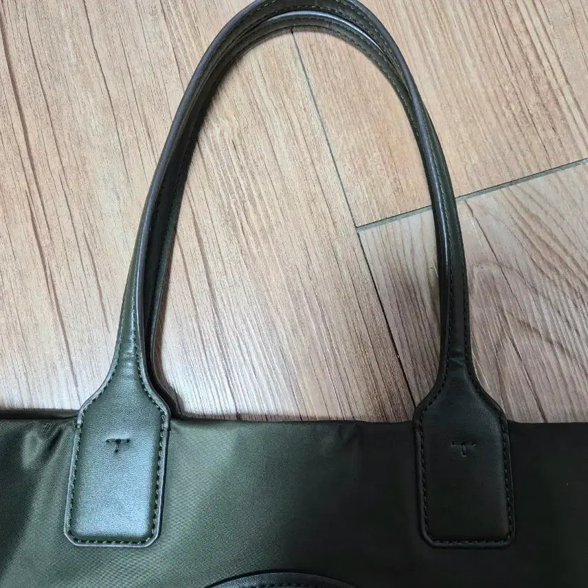 [BUNJANG] Tory Burch Ella Tote Bag / 토리버치 로고 토트백 카키색