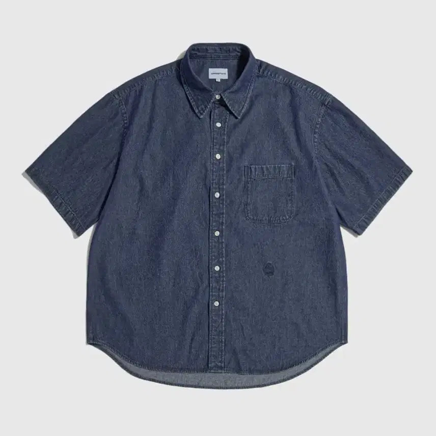 [BUNJANG] Espionage Crest Denim Overshirt / 에스피오나지 crest denim over shirt