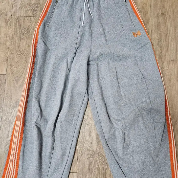 [BUNJANG] Needles HD Track Pants (LHP EX) - Gray/Orange - Track Pants / 니들스 HD 트랙팬츠 s