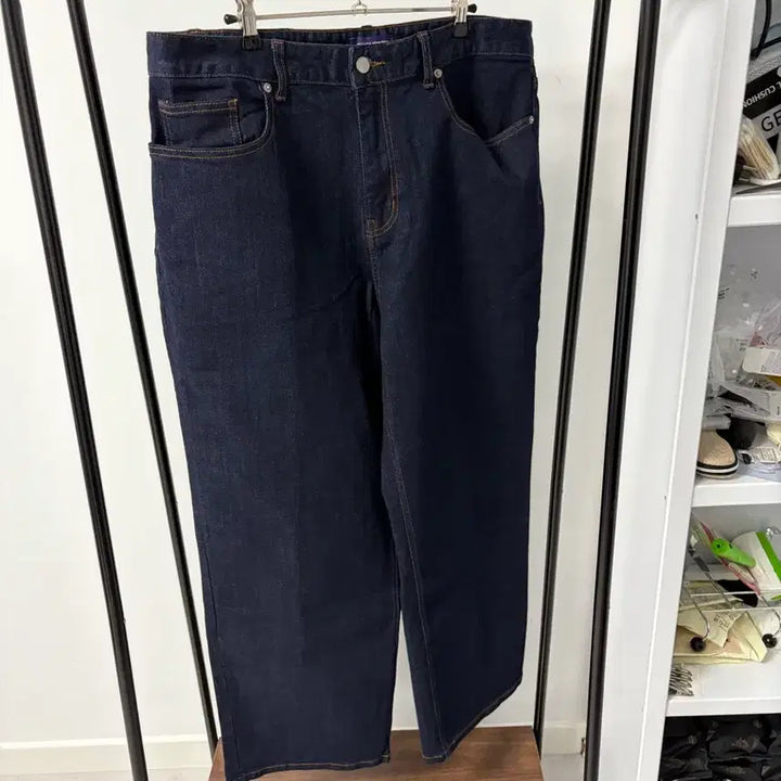 [BUNJANG] Musinsa Standard Kipas Wide Denim Pants / 무탠다드 kipas 와이드 데님 팬츠 딥인디고