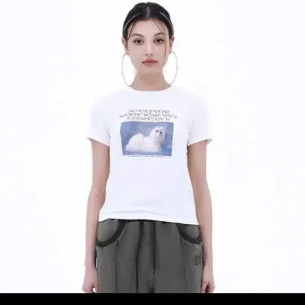 [BUNJANG] Sculptor Maltese White T-Shirt M / 스컬프터 말티즈 화이트 반팔 m