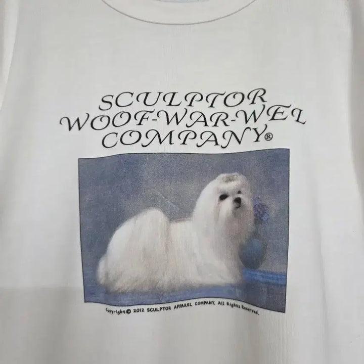 [BUNJANG] Sculptor Maltese White T-Shirt M / 스컬프터 말티즈 화이트 반팔 m