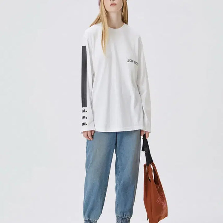 [BUNJANG] Lucky Chouette Lucky Marche Long Sleeve T-Shirt M / 럭키슈에뜨 럭키마르쉐 긴팔 티셔츠 M
