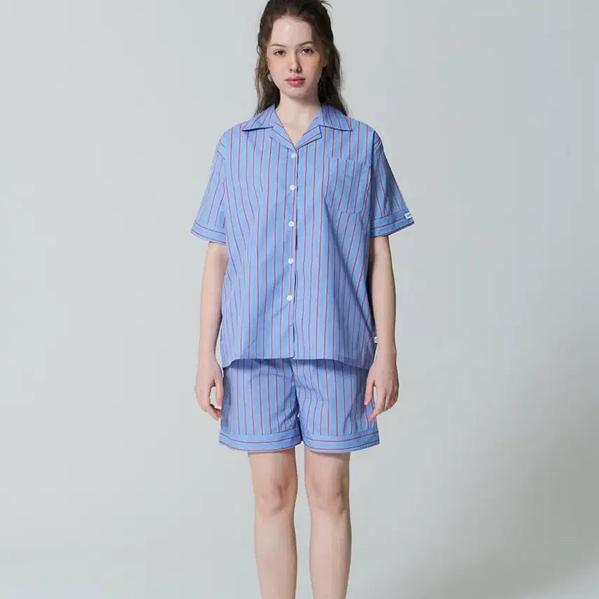 [BUNJANG] Off Hour Crimson Pajama Set (M) / 오프아워 크림슨 반팔 파자마 세트 (M)