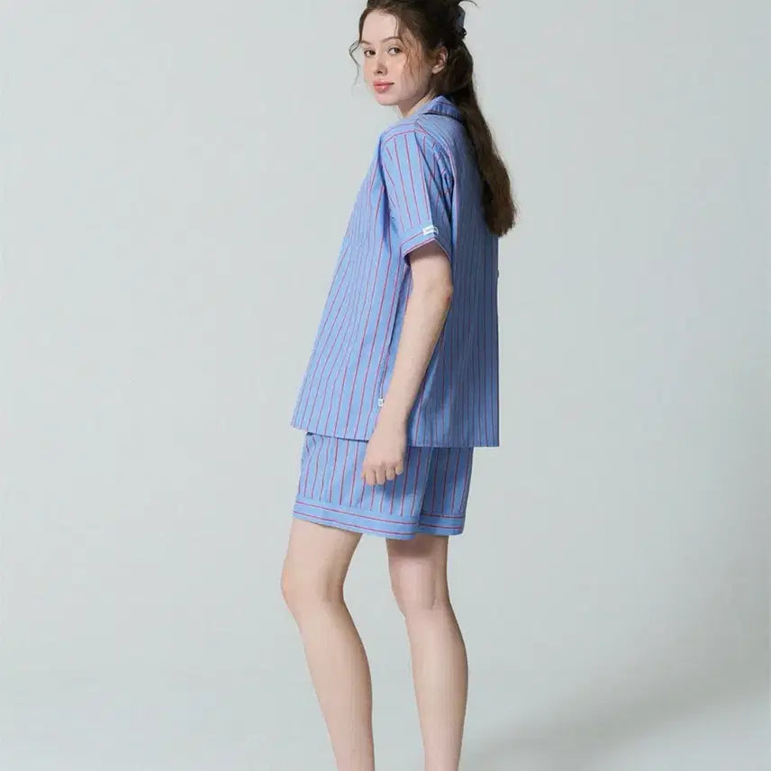 [BUNJANG] Off Hour Crimson Pajama Set (M) / 오프아워 크림슨 반팔 파자마 세트 (M)