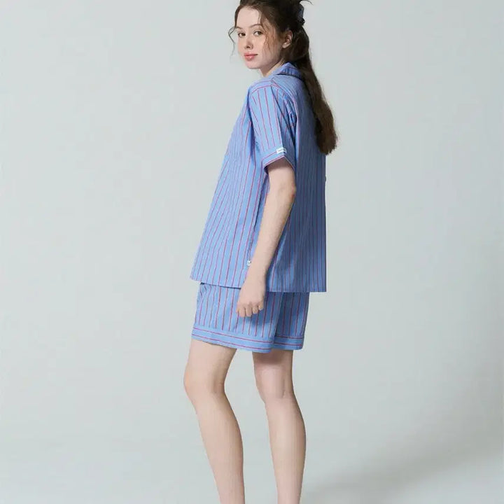 [BUNJANG] Off Hour Crimson Pajama Set (M) / 오프아워 크림슨 반팔 파자마 세트 (M)