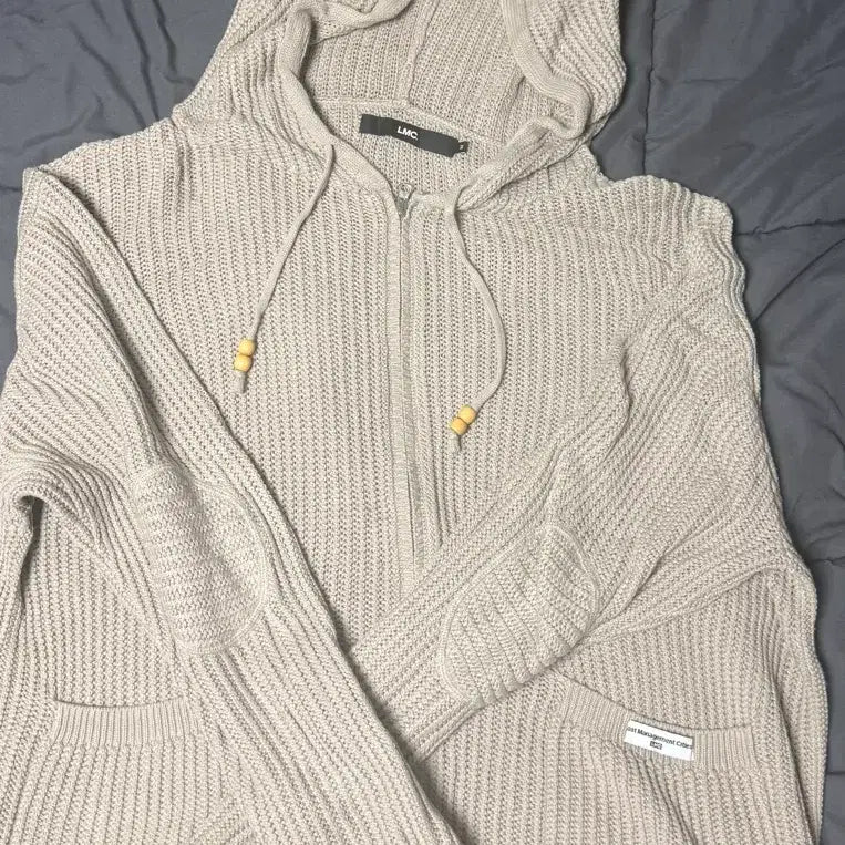 [BUNJANG] LMC Knit Hood Zip-Up Ivory M / M LMC 니트 후드 집업 아이보리