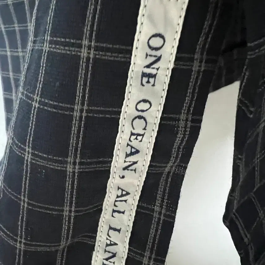 [SOLD OUT] [M] 나나미카 오픈카라 파나마 플레이드 셔츠