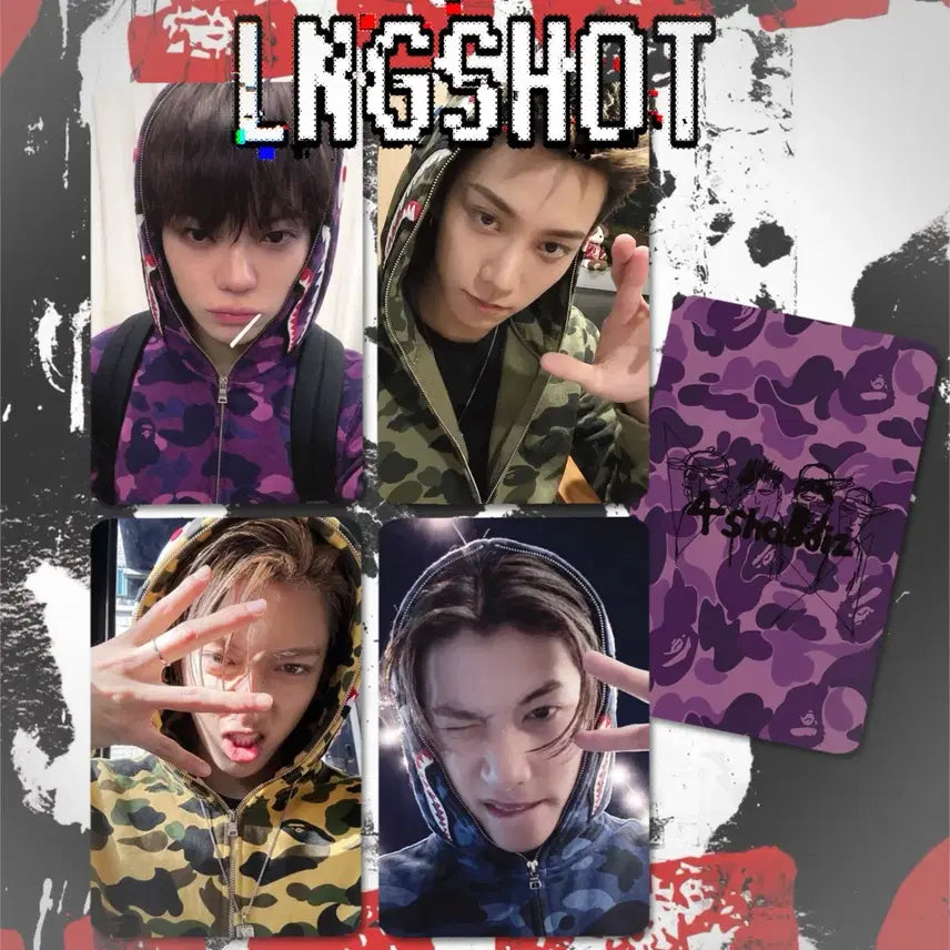 [BUNJANG] LNGSHOT BAPE Photocard / 롱샷 lngshot bape 베이프 포토카드 비공굿