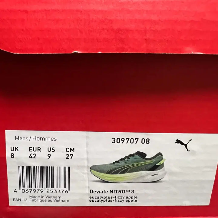 [BUNJANG] Puma Deviate Nitro 3 Eucalyptus Running Shoes / 푸마 디비에이트 니트로3 유칼립투스 새상품 270