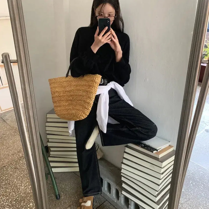 [BUNJANG] Oversized Boxy T-shirt (Black) / 오버핏박시티셔츠(블랙)