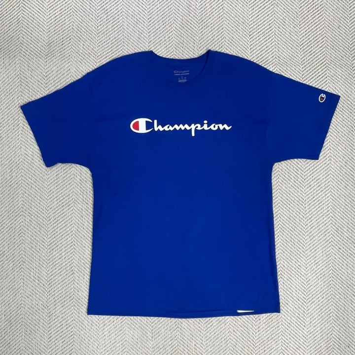 [BUNJANG] Champion Blue T-shirt / 챔피온 정품 파란색 반팔티 L사이즈