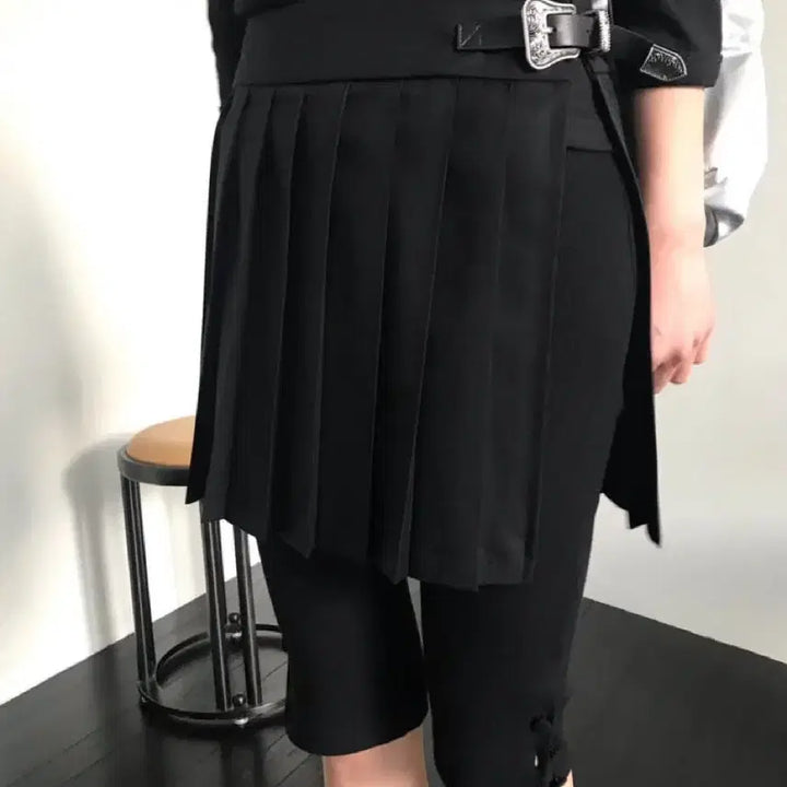 [BUNJANG] WeAreHarmony Pleated Wrap Skirt Layered Skirt / (새상품)위아 하모니 플리츠 랩 스커트 레이어드 스커트