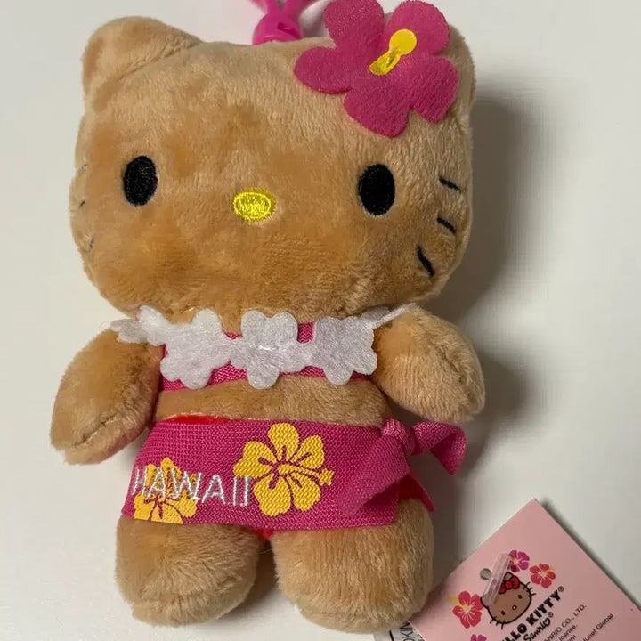 [BUNJANG] Sanrio Hawaii Tanning Kitty Keyring Plush / 하와이 태닝 키티 키링 인형