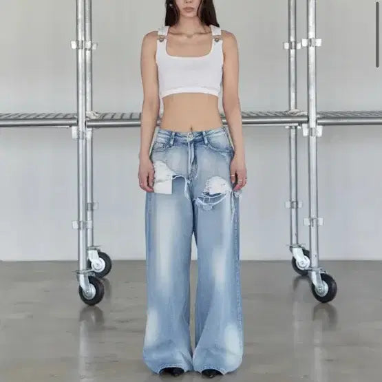 [BUNJANG] Musinsa No Extra Touch Layered Denim M Jeans / 무신사 < 노 엑스트라 터치 > 레이어드데님 M