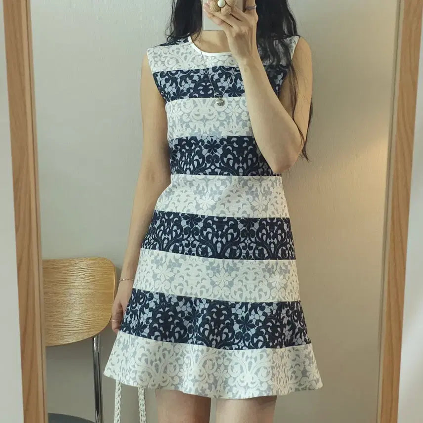 [BUNJANG] Sisley Ethnic Pattern Sleeveless Dress / (42)시슬리 여성 민소매 원피스 에스닉 W3082