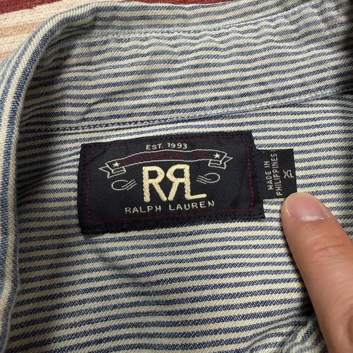 [BUNJANG] RRL Hickory Stripe Shirt / 더블알엘 RRL 히코리 스트라이프 셔츠
