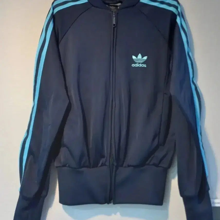 [BUNJANG] Adidas Navy Sky Blue Track Top Jersey / 아디다스 대장급 네이비 스카이블루 여자 트랙탑 저지 져지집업80~85