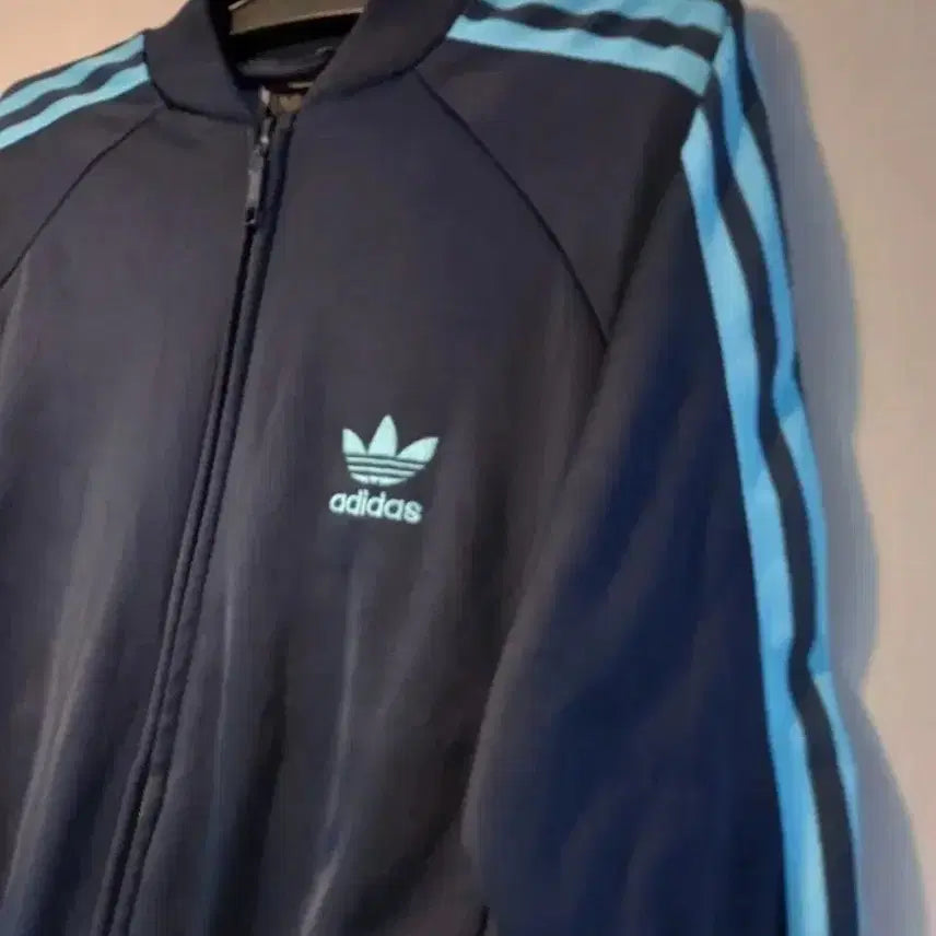 [BUNJANG] Adidas Navy Sky Blue Track Top Jersey / 아디다스 대장급 네이비 스카이블루 여자 트랙탑 저지 져지집업80~85