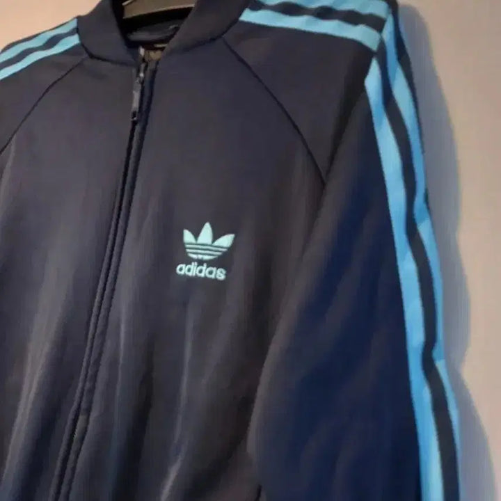 [BUNJANG] Adidas Navy Sky Blue Track Top Jersey / 아디다스 대장급 네이비 스카이블루 여자 트랙탑 저지 져지집업80~85