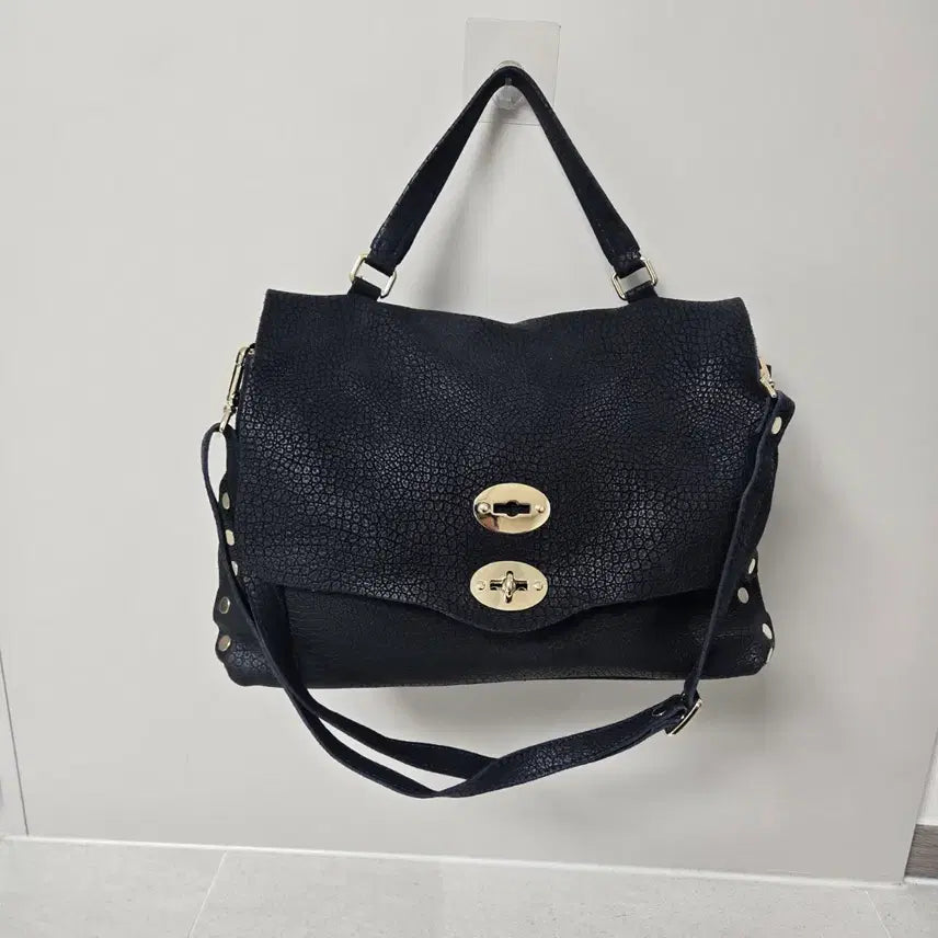 [BUNJANG] Zanellato Black Leather Tote Bag Shoulder Bag / 자넬라토 가죽좋은 블랙  토트백 숄더백