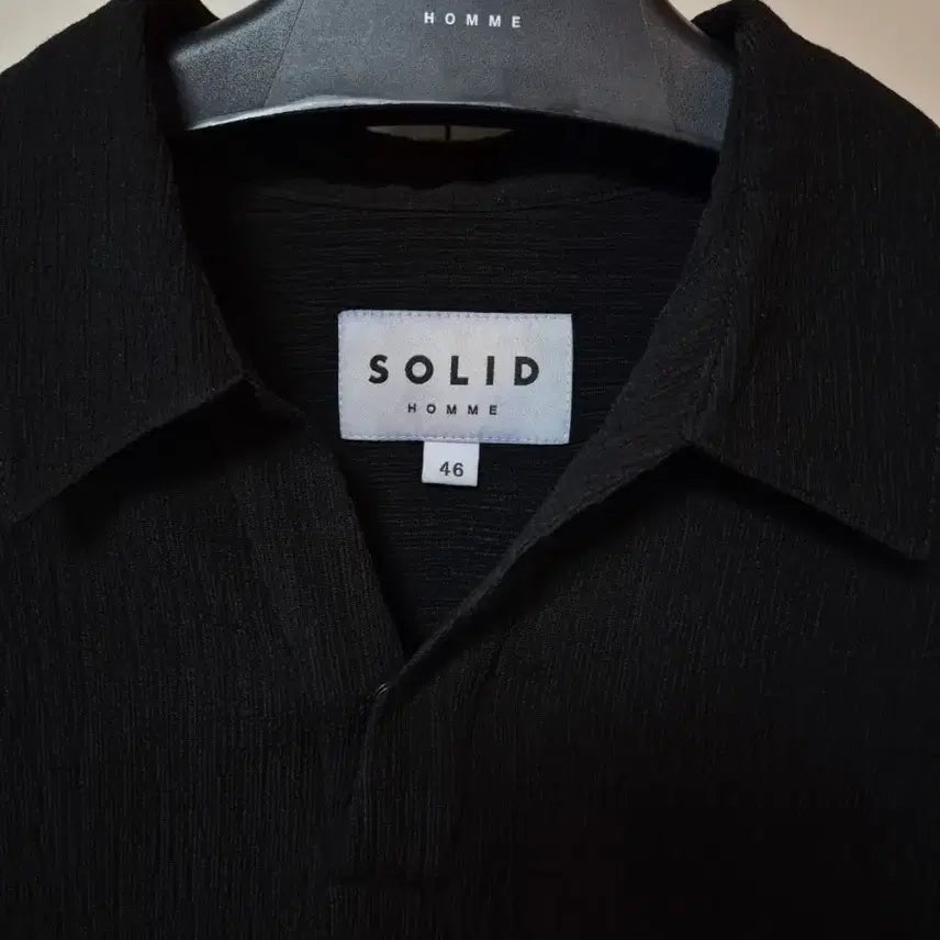 [BUNJANG] Solid Homme Seersucker Pleated Tunic Shirt / (46) 솔리드옴므 시어서커 플리츠 튜닉셔츠