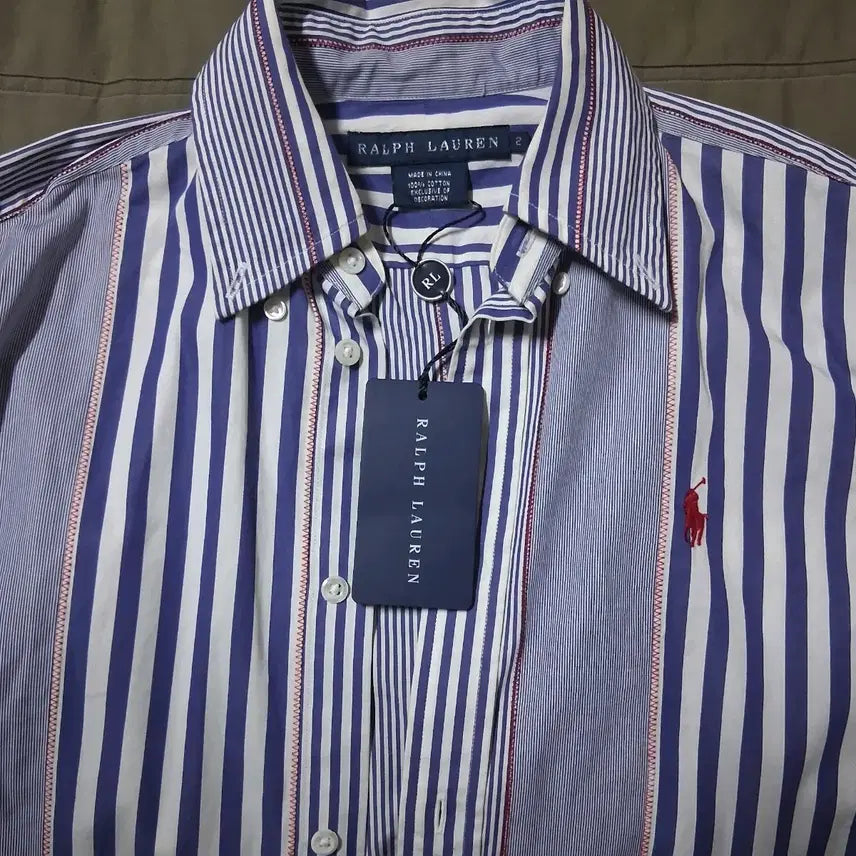 [BUNJANG] Polo Ralph Lauren Striped Shirt / 폴로 스포츠 셔츠X 랄프로렌 공식수입원 스트라이프 셔츠 [택있는/새상품]