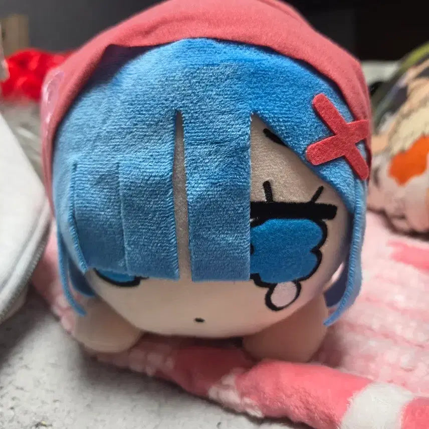 [BUNJANG] Re:Zero Rem Maid Plush + Stickers / 리제로 렘 메이드 누이 + 스티커