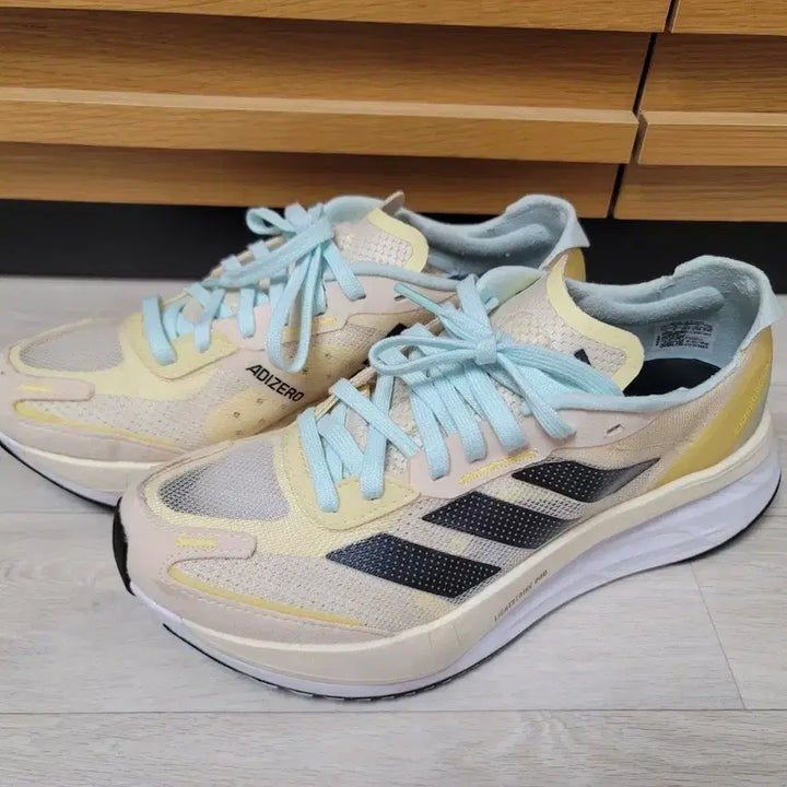 [BUNJANG] Adidas Adizero Sneakers Ivory/Black 245 / 아디다스 아디제로 운동화 아이보리/블랙 245