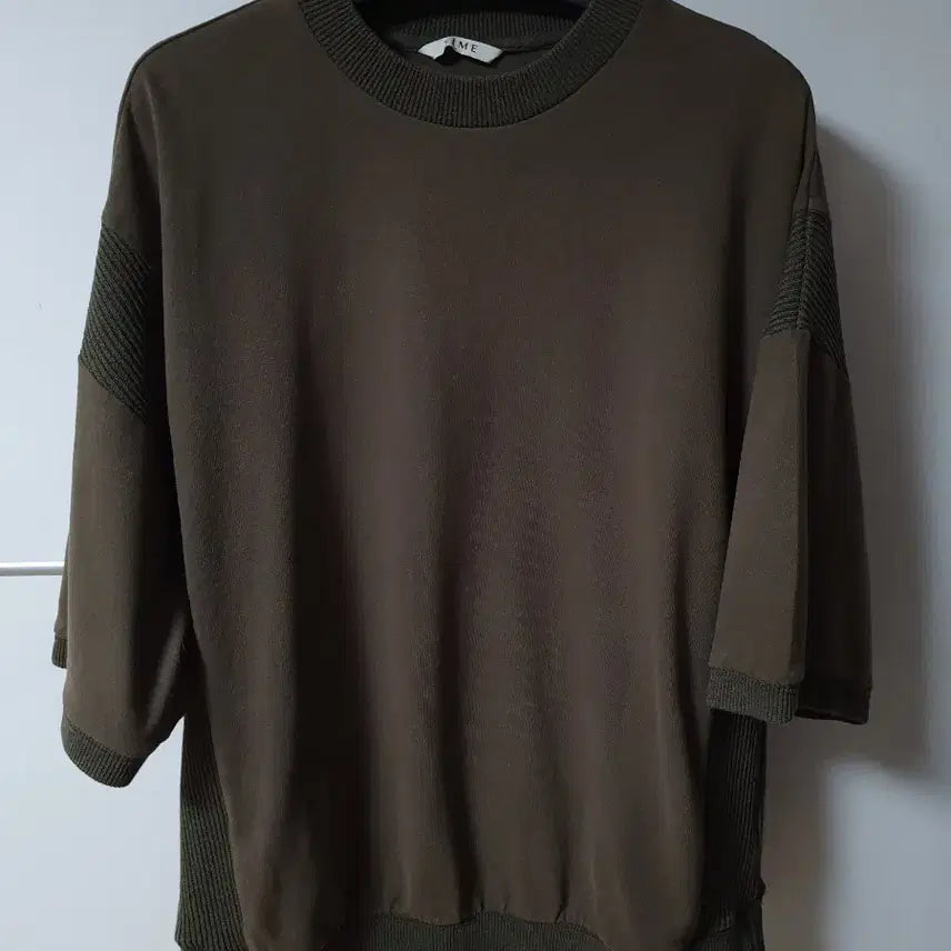 [BUNJANG] Time Homme Dark Khaki Short Sleeve T-shirt / (100) 타임옴므 다크카키 반팔티셔츠