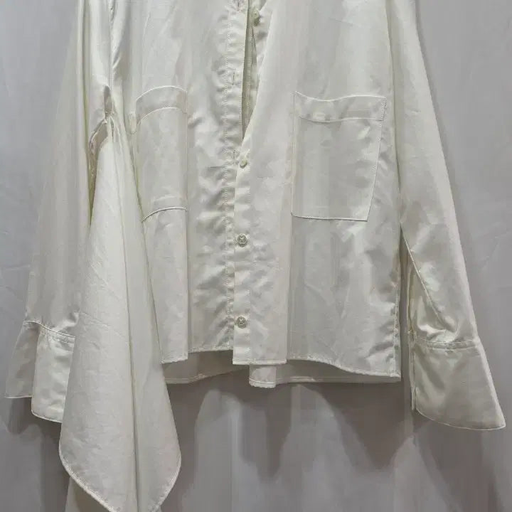 [BUNJANG] Mihara Yasuhiro Asymmetrical White Shirt / (정품)미하라 야스히로언발란스 여성 화이트 셔츠
