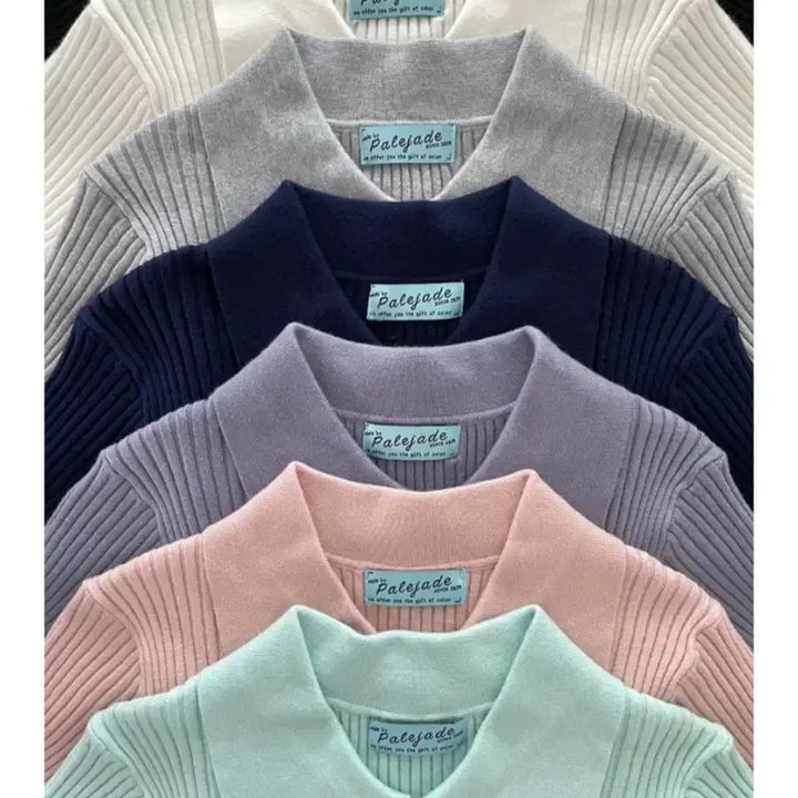 [BUNJANG] Pale JADE MAC Short Sleeve Knit Cardigan Lavender / 페일제이드 맥 반팔니트 카라니트 연보라
