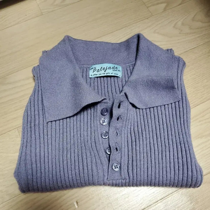 [BUNJANG] Pale JADE MAC Short Sleeve Knit Cardigan Lavender / 페일제이드 맥 반팔니트 카라니트 연보라