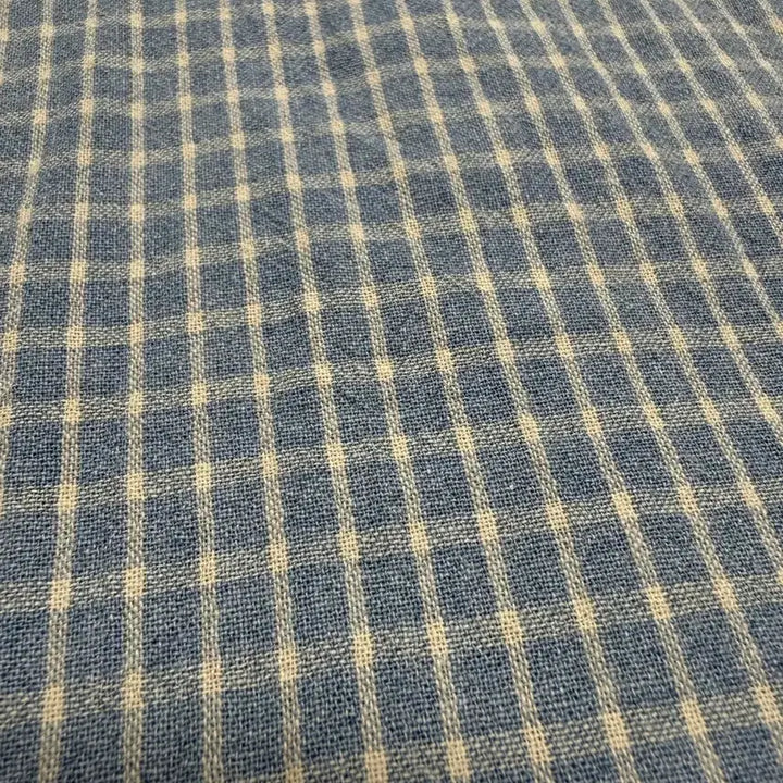 [BUNJANG] RRL Indigo Blue Check Cotton Short Sleeve Shirt XL / RRL 더블알엘 인디고 블루 체크 코튼 반팔 셔츠 XL