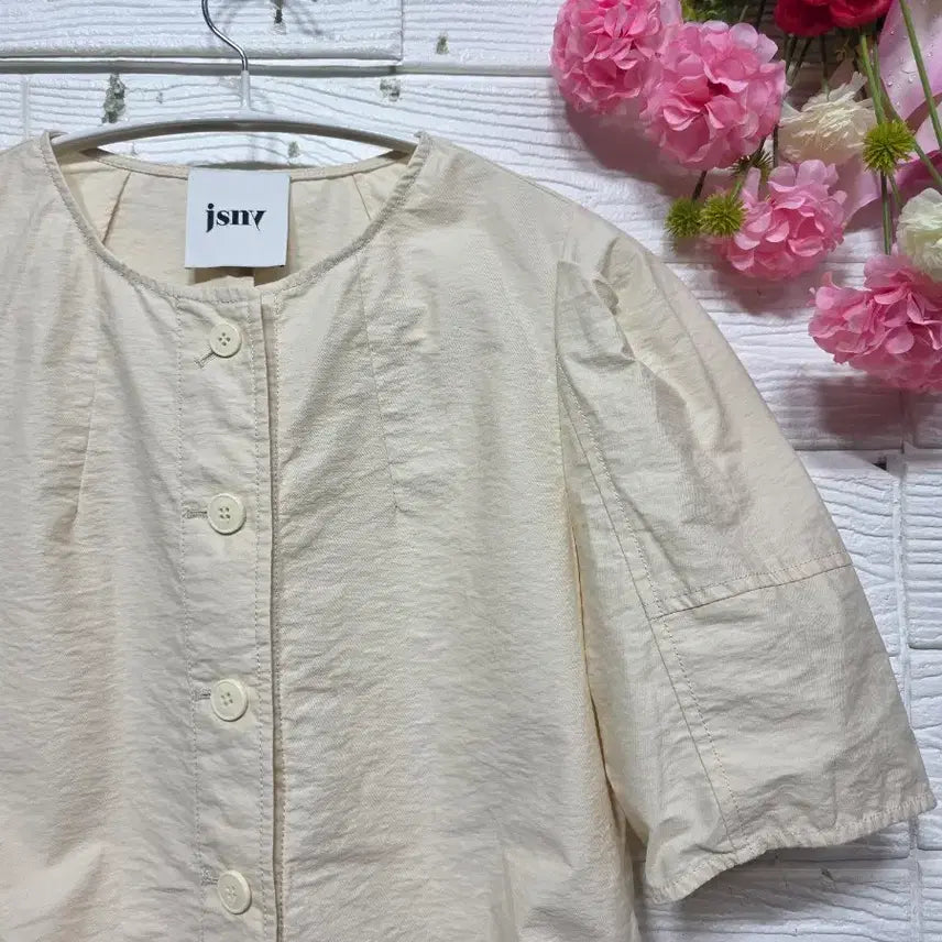 [BUNJANG] JSNY Volume Sleeve Shirt (Size 55) / 2022년 한섬 jsny 볼륨소매 셔츠  55