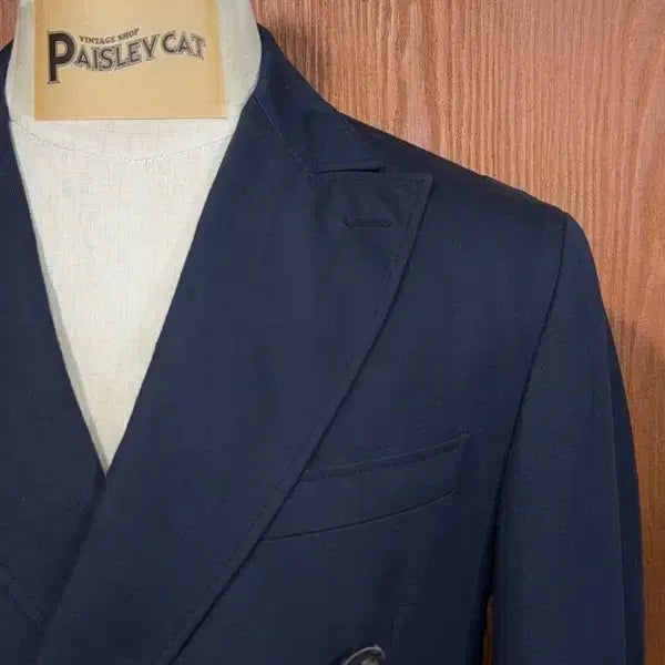 [BUNJANG] Ralph Lauren Double-Breasted Linen Cotton Blend Jacket / 랄프로렌 더블브레스티드 자켓 슬림100