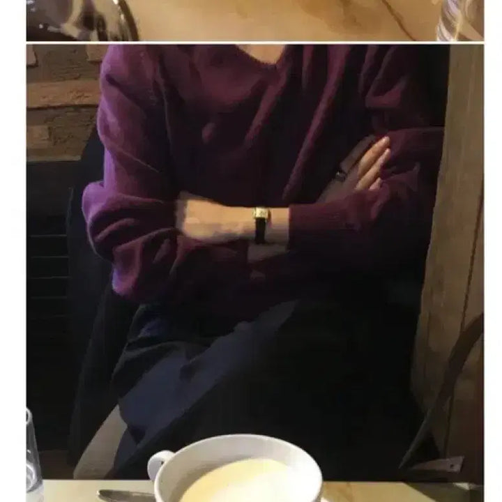 [BUNJANG] Nadal Grape Knit Top / 나달 nadal  니트 상의