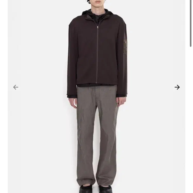 [BUNJANG] AMOMENTO 26SS Pocket Zip Up Jumper Brown / 아모멘토 26ss POCKET ZIP UP JUMPER BROWN