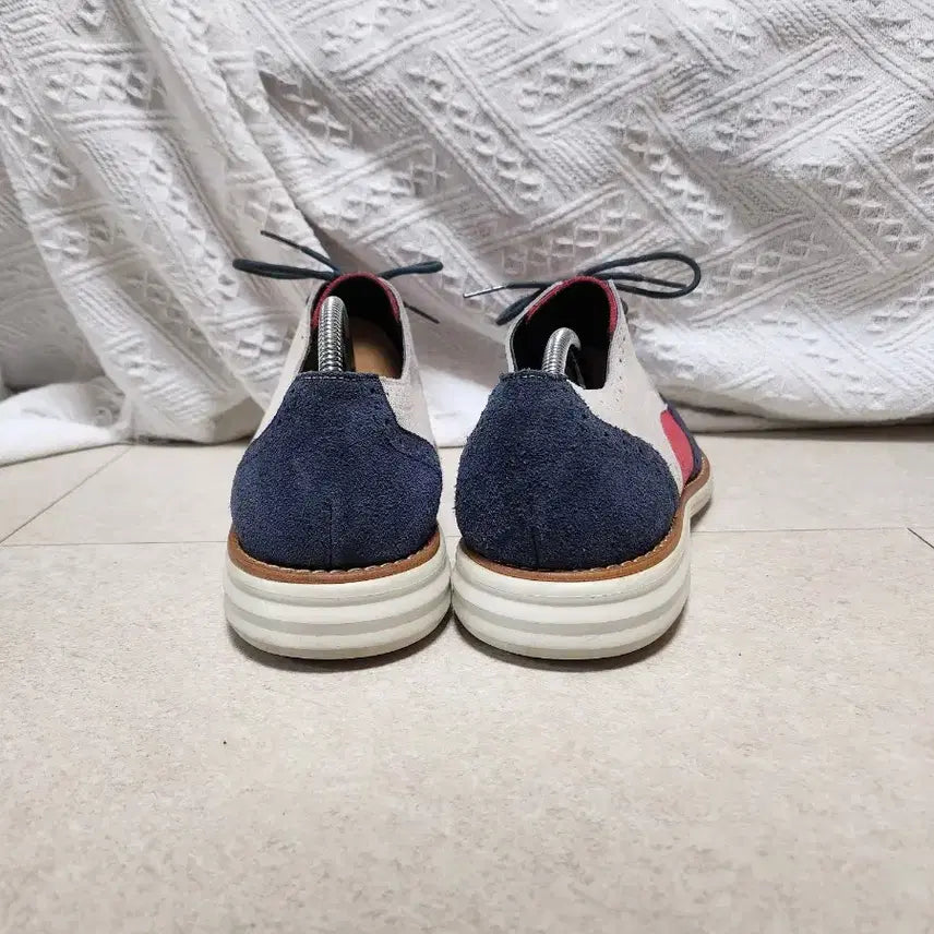 [BUNJANG] Suede Wingtip Shoes Color Block 270 / 컬러 블록 스웨이드 윙팁 270