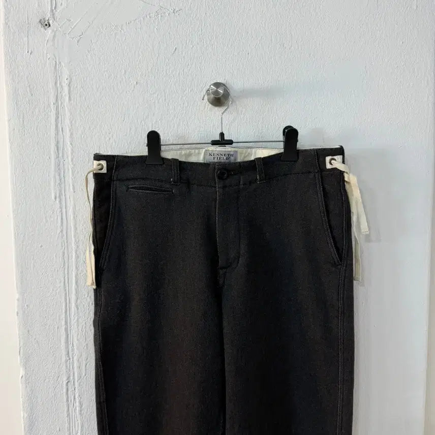 [BUNJANG] Kenneth Field Ceremony Pants Charcoal Cotton Blend Size S / 케네스 필드 세레모니 팬츠