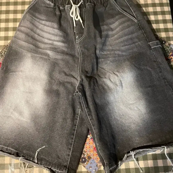 [BUNJANG] Washed Bermuda Denim Pants / 워싱 버뮤다 데님 팬츠